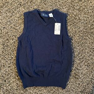 The Children's Place Dark Blue V-Neck Sweater Vest